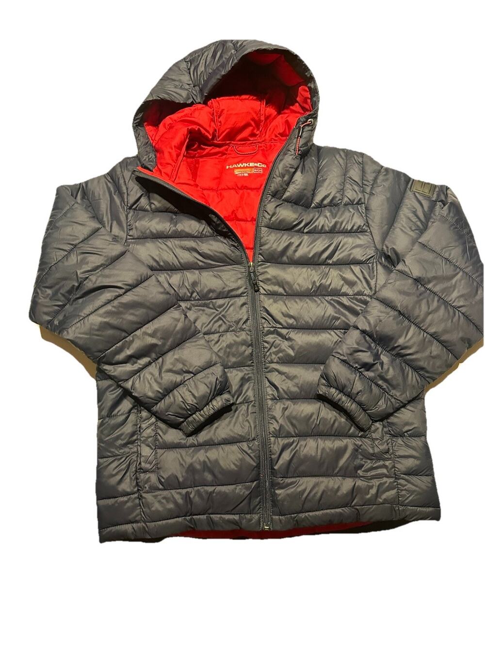 Hawke & Co. Sport Mens Small w/ Hood Performance Quilted Puffer Down Jacket Navy